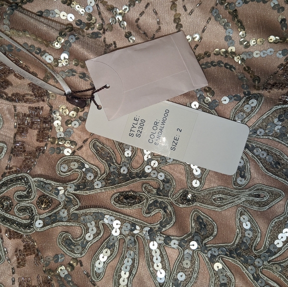 NWT Sue Wong Pink Beaded Dress - Picture 6 of 8